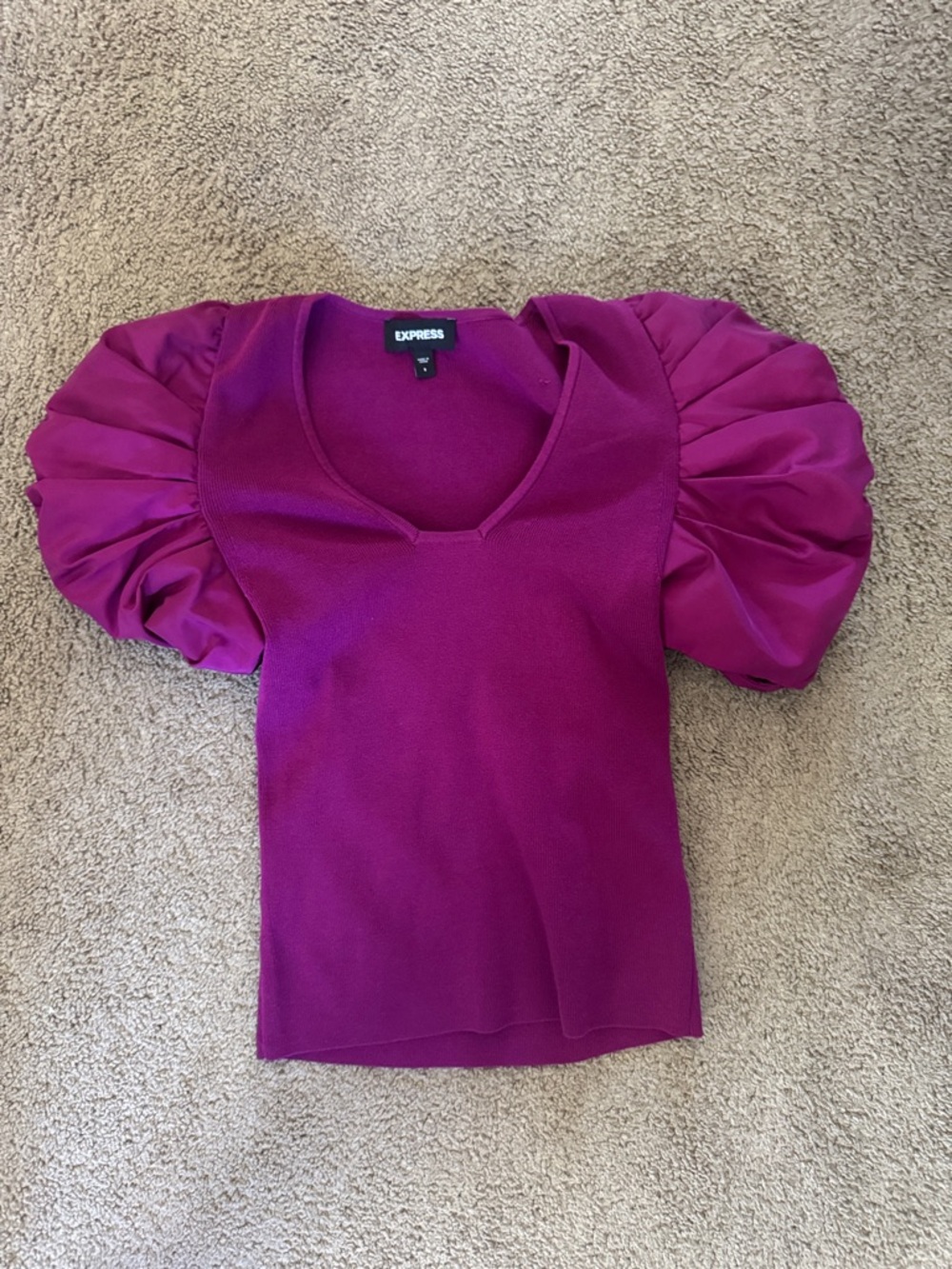 Express Formal Top with Puffed Sleeves